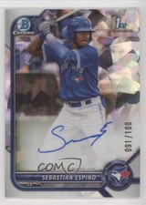 2022 Bowman Chrome Prospect Atomic Refractor 91/100 Sebastian Espino Auto 0f5t