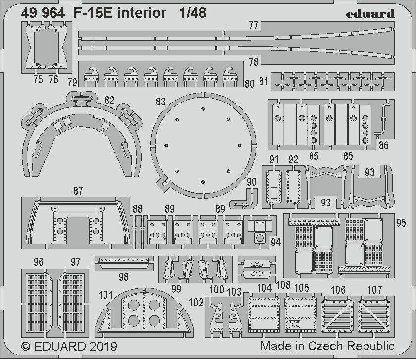 Eduard Accessories 49964 1:48 - F-15E Interior for Great Wall Hobby - New