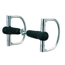 Weaver Leather Copper Infused Rubber Mouth D-Ring Horse Bit - 5  Mouth, 2-7/8  