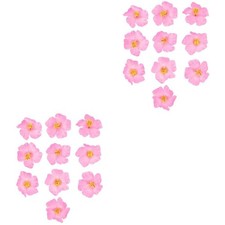 Artificial Hibiscus Flowers 20 Pcs Faux Pink Hawaiian Floral Decorations for ...