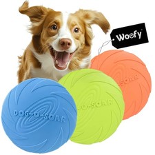 3er-Set Frisbee Hundespielzeug – Naturgummi – 22 cm Wurfscheibe Hundefrisbee