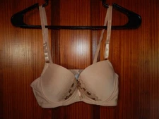 MAMIA LACY BEIGE PUSHUP BRA, UNDERWIRE, HEAVY PADDING, SIZE 32 B, BR4096PLU