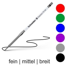 SCHNEIDER Kugelschreibermine 75 fein mittel rot gr&uuml;n blau schwarz silber violett