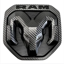 2019-25 RAM Tailgate emblem, Carbon Decal - Officially Licensed Mopar Product