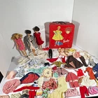 Vintage Barbie 1960 Fashion Doll Lot w/ 3 Dolls, Clothes & Red Doll Case