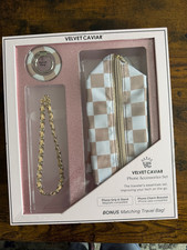 VELVET CAVIAR Phone Accessories Set - Nude Vibe Check Grip Bracelet Travel Bag
