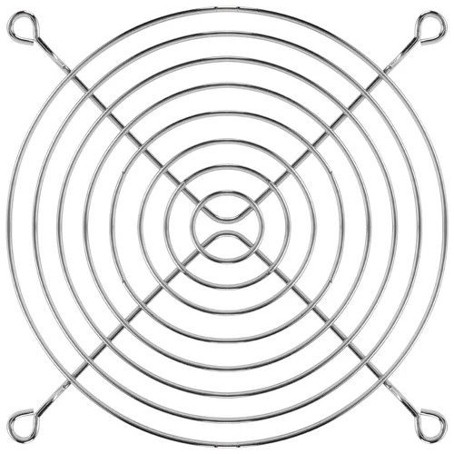 PC DC Fan Grill Protector Metal Finger Guard 120mm 12cm Silver Tone Z4Q39857