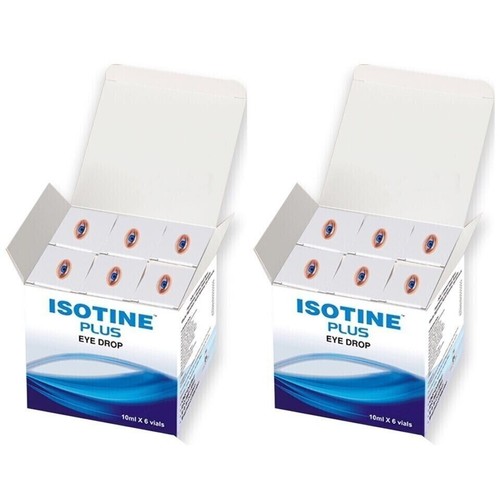 12 X ISOTINE PLUS EYE DROPS PURE HERBAL 100% GENUINE FOR IMMATURE CATARACT 10ML - Picture 2 of 4