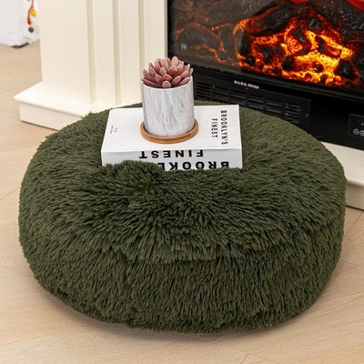 Soft Floor Pillow Large Floor Cushion for Sitting Fur Meditation Pillow Premi...