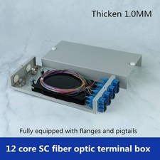 12-core SC single-mode fiber optic terminal box thicken with flange and pigtail