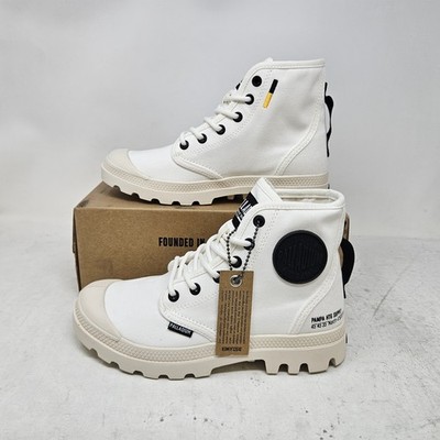 Palladium Pampa Hi HTG Supply Star White High Tops / 77356-116-M / Women's 5.5