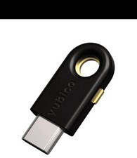YubiKey Yubico 5C USB-C Keyhole FIDO2 Security Key Color Black
