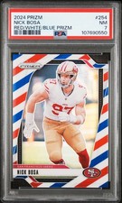 2024 PANINI PRIZM RED/WHITE/BLUE PRIZM #254 NICK BOSA PSA 7
