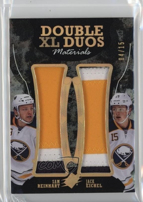 2016 SPx Double XL Duos Materials Black 4/15 Sam Reinhart Jack Eichel #XD-RE 1w9