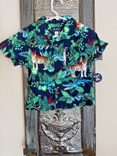 Children's Place Hawaiian Shirt Animal Print Boy's Size 4 XS New NWT Button Down