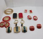 Lot of vintage 90's Weekender brand costume jewelry earrings, brooch, pendants