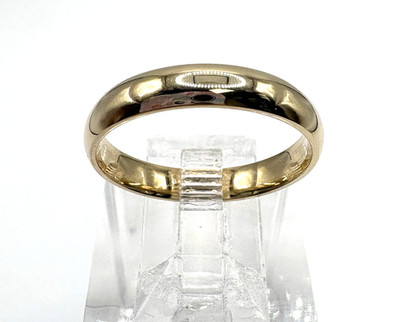 Nachlass 10k Gelbgold 4mm Ehering 4,3g Gr.11 $699 #184 (24 Stunden Versand)