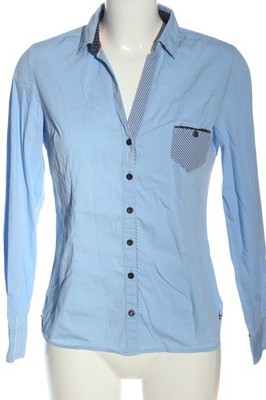 GDM Langarmhemd Damen Hemd Gr. DE 36 blau-weiß Casual-Look