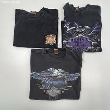 Vintage 90s Harley-Davidson T-Shirt Lot of 3 Biker Made in USA Single Stitch XL