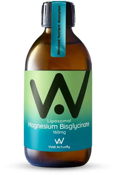 Well Actually Mag Bisglycinate 160mg Lipo Liquid Lime B.Berry 250ml - 2 Pack - Image 3