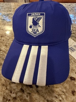 Adidas Japan Football Men's SnapBack Hat Soccer Blue Cap One Size