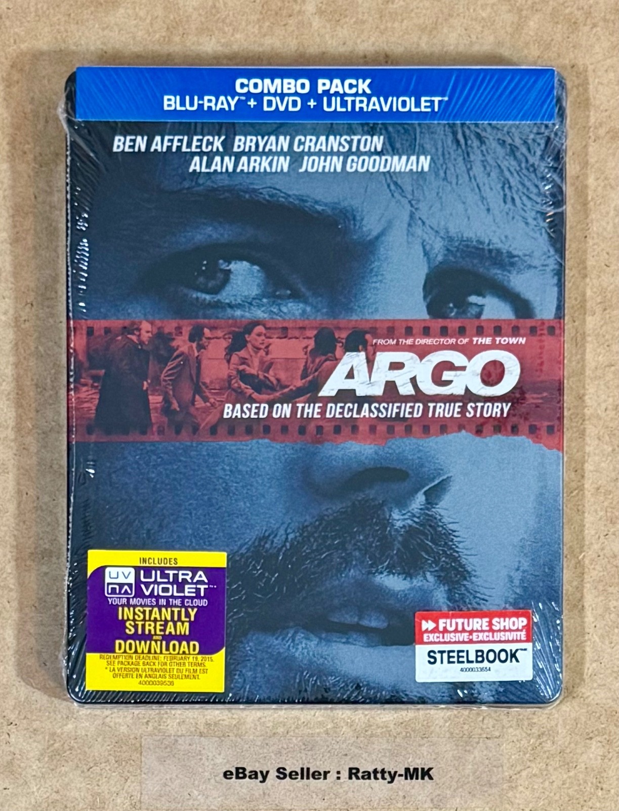 ARGO - FUTURE SHOP CANADIAN IMPORT BLU RAY STEELBOOK - NEW & SEALED (READ)