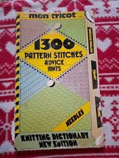 Mon Tricot 1300 Pattern Stitches Advice Hints Vintage Used Rare Knitting Book