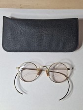 Antique B L FUL-VUE 1/10 12K GF Pantoscopic Wire Rim Eyeglasses c.1910s