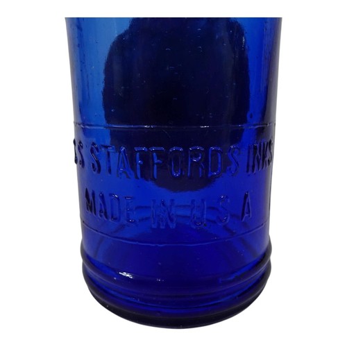 Lot 5 Cobalt Blue Glass Bottles Stafford's Ink Bromo Seltzer Ingram's Shaving - Picture 3 of 17