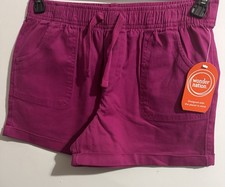 Wonder Nation Girls Pull On Shorts NWT SZ XXL 18 Pink Solid Pockets