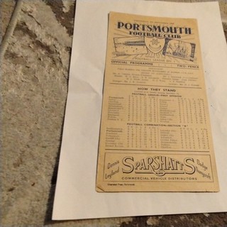 Portsmouth v Middlesbrough Football Programme 8/9/1948.