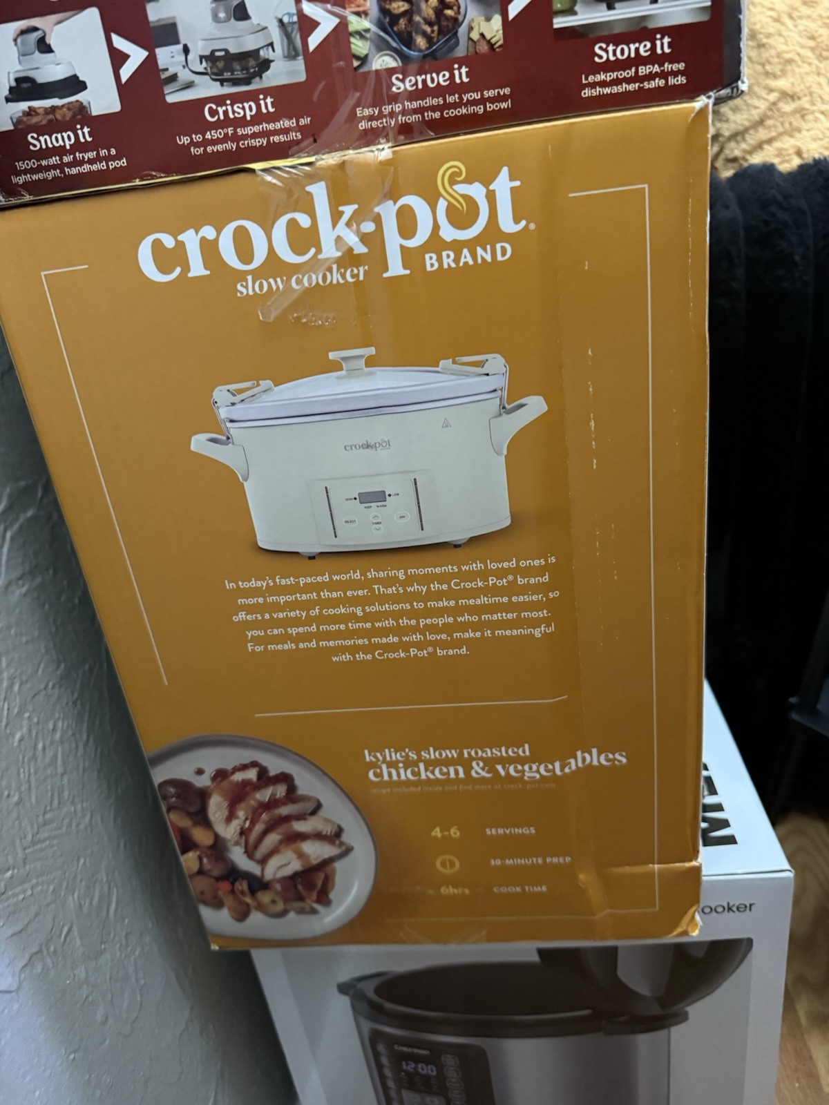 Crock-Pot Slow Cooker White 4-6 Servings Includes Pot Lid Base