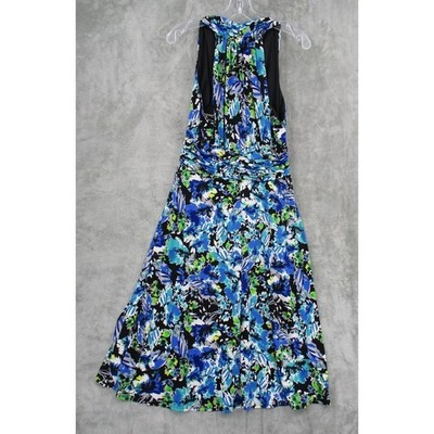 evan picone blue dress Evan-Picone Dress | Women's Navy Blue V-Neck Tie Waist Short Sleeve Midi Dress12
