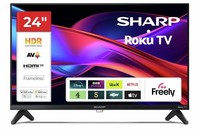 Sharp 24 Inch TV Smart HD Ready 720p HDR LED Roku TV Freely TV 1T-C24GD2425K