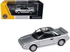 1985 Toyota MR2 MK1 Super Silver Metallic with Sunroof 1/64 by Paragon Models