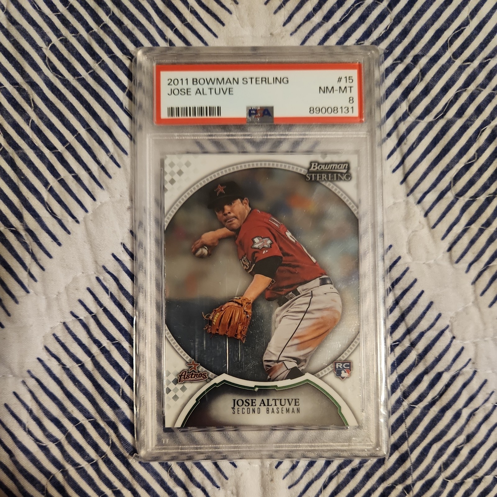 2011 Jose Altuve PSA 8 Bowman Sterling Baseball Rookie Rc #15 *NICE* Invest NOW