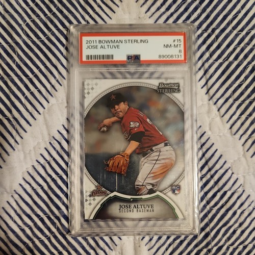 2011 Jose Altuve PSA 8 Bowman Sterling Baseball Rookie Rc #15 *NICE* Invest NOW