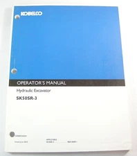 Kobelco SK50SR -3 Excavator Operators Operation Maintenance Manual PJ05-06001