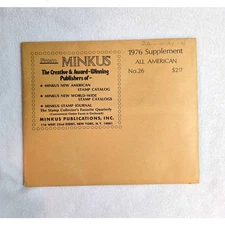 Minkus 1976 U.S. Stamp Album Supplement #26 Unused UN, post card, envelopes