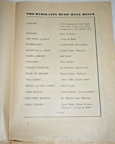1940 Alemania Nuremberg Opera House Programa Radio City Music Hall Rev. Rockettes - Imagen 5 de 8