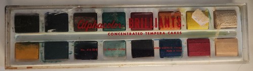 Alphacolor Brilliants Concentrated Tempera Cakes - 16 Cakes No. 416-00-8