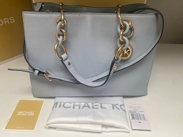 MICHAEL KORS "Cynthia" Crossbody Tote Bag In Pale Blue - Image 2 of 4