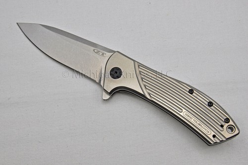 Zero Tolerance Knife - 0801 Titanium ZT Flipper - Elmax - NOS