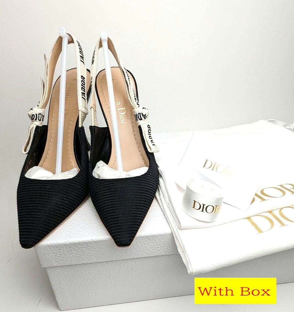Authentic J'ADIOR Slingback Pumps size 34.5D Black | eBay