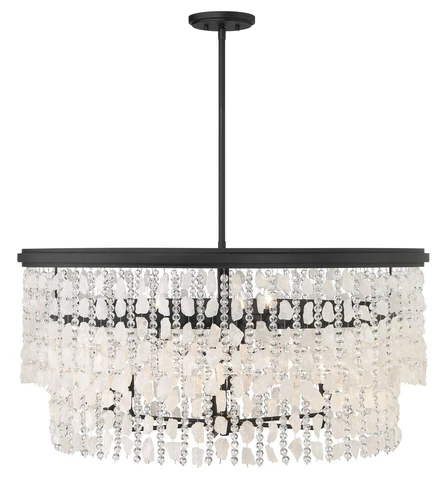 Minka Lavery Shimmering Elegance 9 Light Chandelier, Sand Coal - Picture 3 of 6
