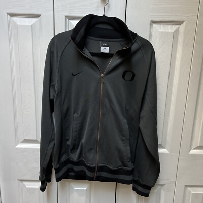 Nike Oregon Ducks Mens Medium Black & Gray Full Zip Sweatshirt Jacket #3