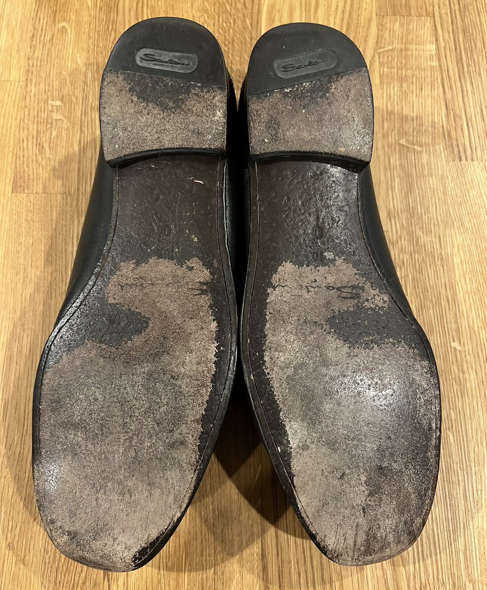 Santoni Austin Black Leather Penny Loafers Mens Size 10 D Santoni Austin Black Leather Penny Loafers Mens Size 10 D  main image 3