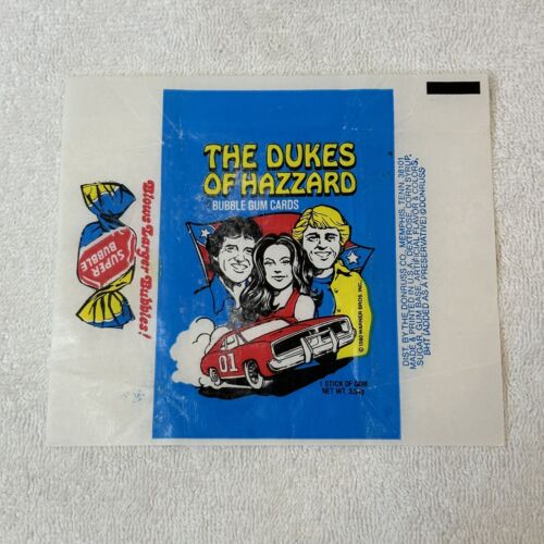 The Dukes of Hazzard Bubble Gum Cards Wax Wrapper ONLY 1980 Non-Sport Cards Blue - Picture 1 of 2
