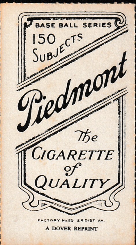 1910 Tobacco Baseball Card T-206 Eddie Plank Piedmont REPRINT A's