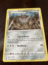 POKEMON Galarian Perrserker 181/264 Uncommon Fusion Strike TCG CARD